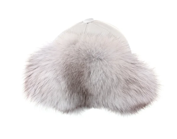 Chapéu de inverno feminino isolado em branco — Fotografia de Stock