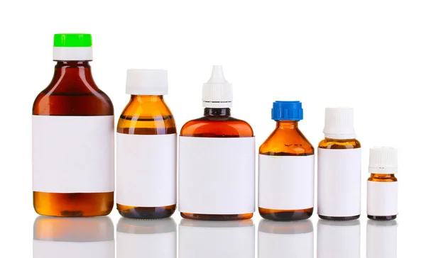 Lékařské láhve izolovaných na bílém — Stock fotografie
