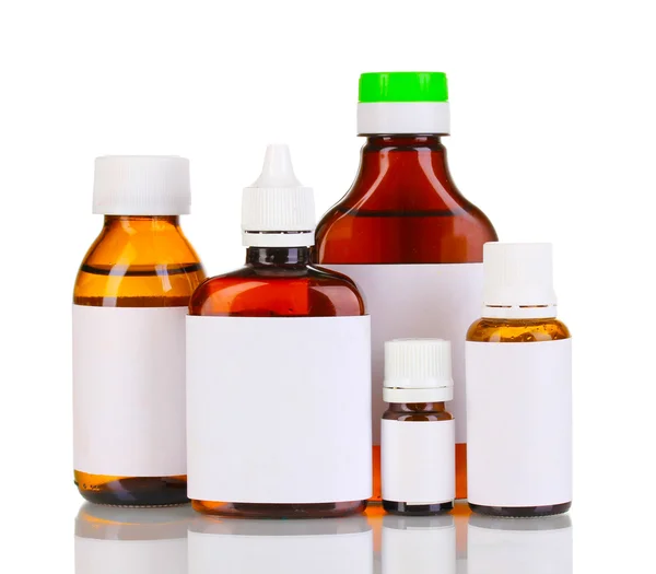 Lékařské láhve izolovaných na bílém — Stock fotografie