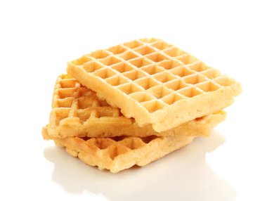 Sweet waffles isolated on white clipart