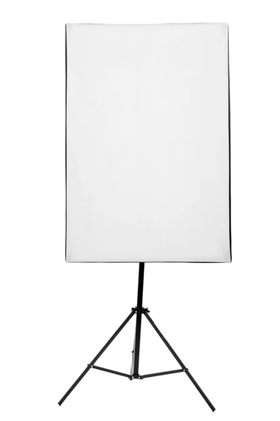 Studio flash with soft-box on white background — Stock Photo, Image