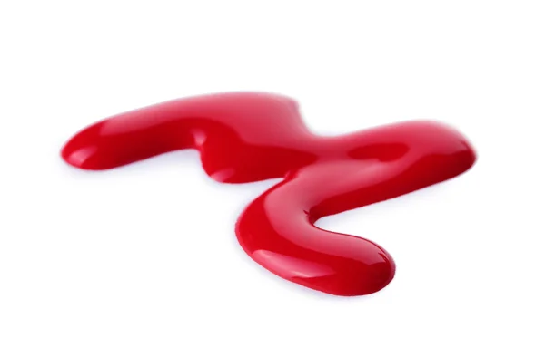 Gocce di smalto rosso isolate su bianco — Foto Stock