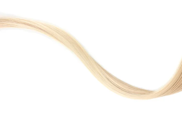 Shiny blond hair isolated on white — Stock Photo, Image