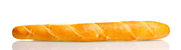 Elszigetelt fehér finom baguette — Stock Fotó