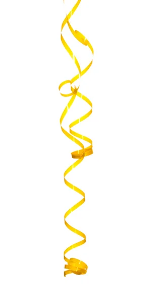 Hermosa serpentina amarilla aislada en blanco — Foto de Stock