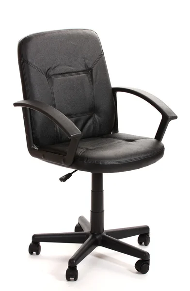 Černá kancelářská židle izolované na bílém Royalty Free Stock Obrázky