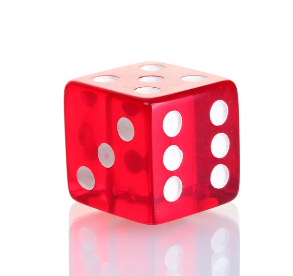 Red dice isolated on white Stock Photo