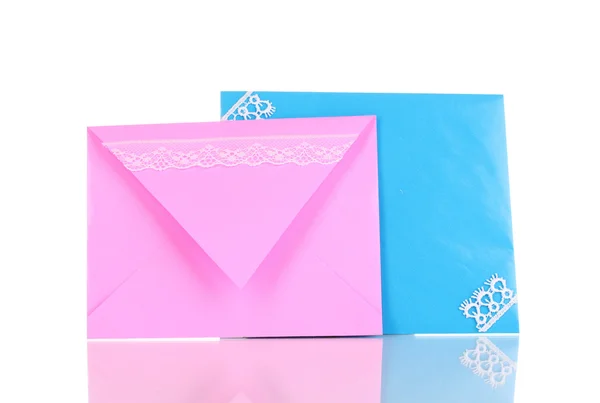 Color envelopes isolated on white — Stock Photo, Image
