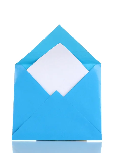 白で隔離される色の封筒 — ストック写真