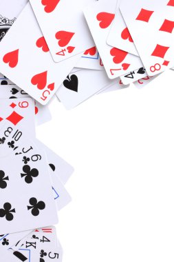 Cards isolated on white clipart