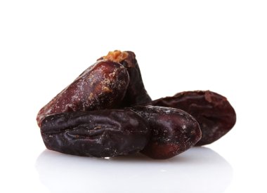beyaz izole lezzetli kurutulmuş tarihleri