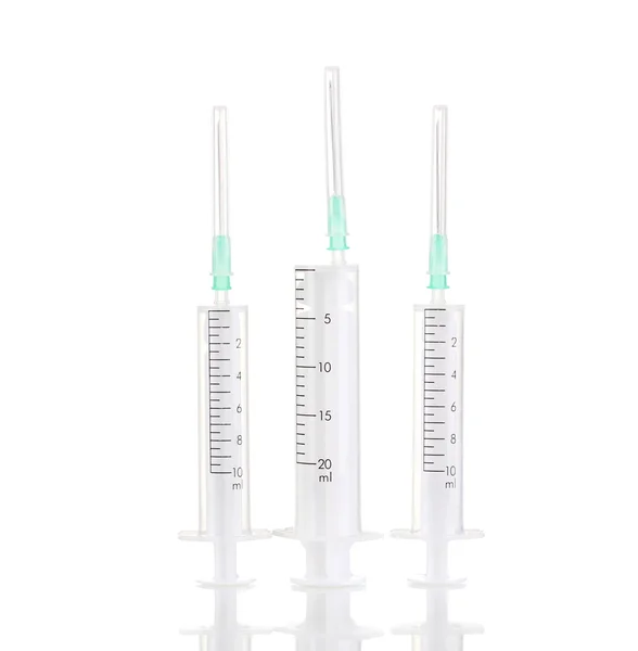 Syringes isolated on white — Stok fotoğraf