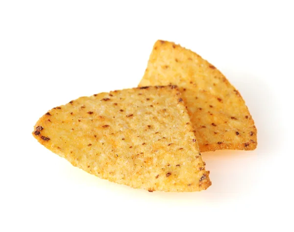 Smakelijke potato chips geïsoleerd op wit Stockfoto
