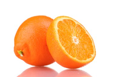 lezzetli mandarine üzerinde beyaz izole