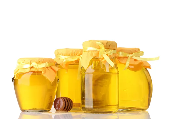 Μέλι απομονωμένο σε λευκό — Φωτογραφία Αρχείου