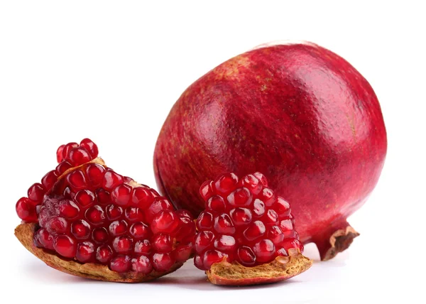 Stock image Ripe pomegranate fruit isolated on white