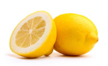 Fresh lemon isolated on white clipart