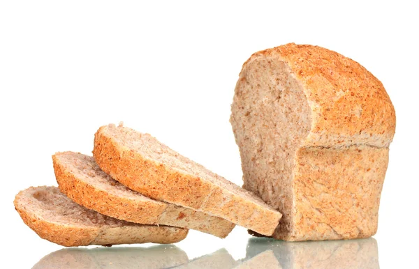 美味切片的白面包上白色隔离 — 图库照片