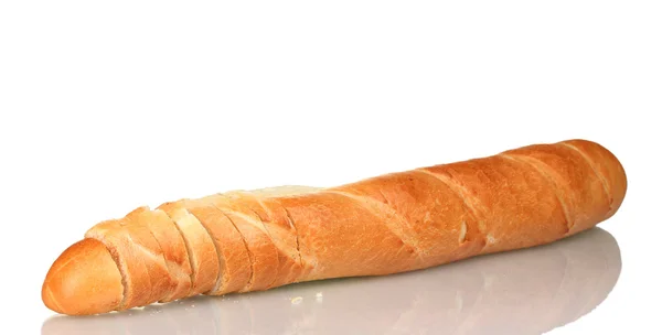 孤立在白色的美味切片的面包 — 图库照片