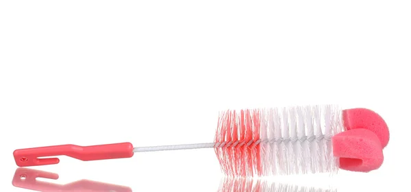 Pembe beyaz izole fırça Temizleme — Stok fotoğraf