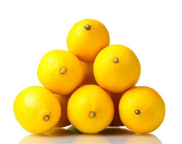 Ripe lemons isolated on white — Stock Photo, Image