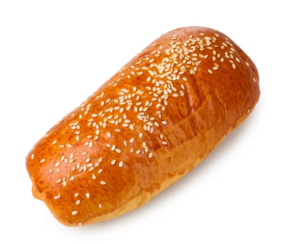 Egy tekercs kenyér elszigetelt fehér — Stock Fotó