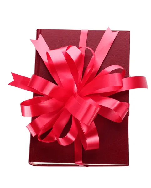 Libro rojo para regalo aislado en blanco —  Fotos de Stock