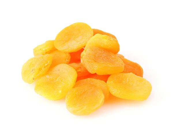 Heerlijke gedroogde abrikozen geïsoleerd op wit — Stockfoto