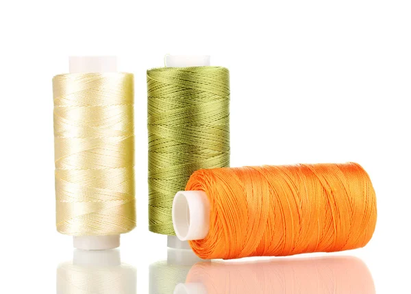 Three bobbin thread isolated on white — Stock Photo, Image