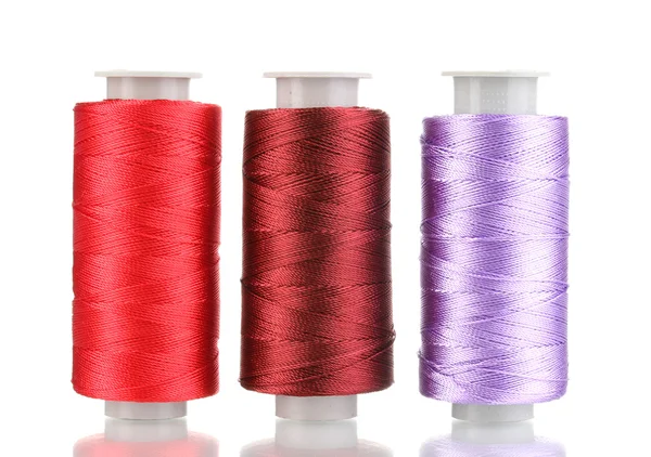 Three bobbin thread isolated on white — Stock Photo, Image