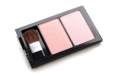 Make-up blusher in box isolated on white clipart