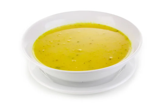 Välsmakande soppa isolerad på vit — Stockfoto