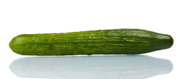 Uzun salatalık üzerinde beyaz izole — Stok fotoğraf