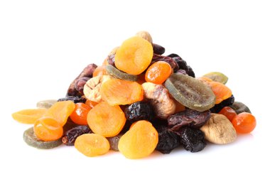 Dried fruits isolated on white clipart