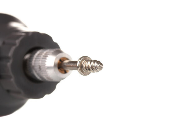 Professional engraving machine isolated on white