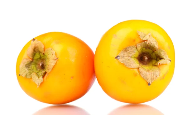 Deux persimmons appétissants isolés sur du blanc — Photo