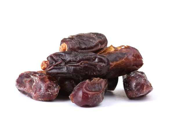 Delicious dried dates isolated on white — Stock Photo, Image