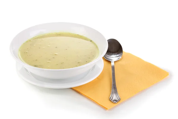 白で隔離されるおいしいスープ — ストック写真