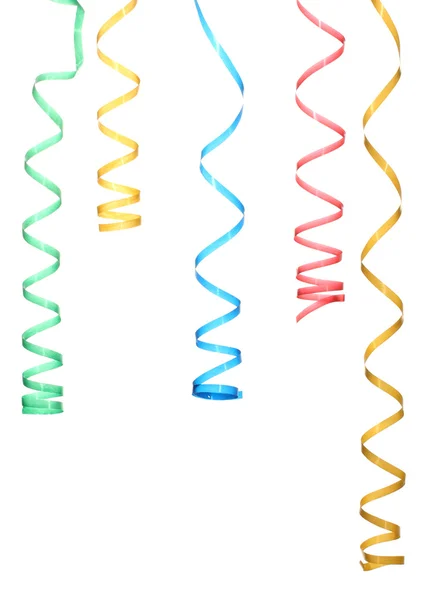 Belas correntes coloridas isoladas em branco — Fotografia de Stock