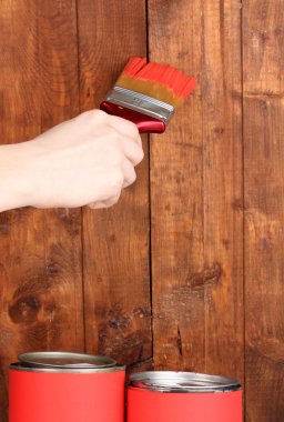 Painting wooden fence clipart