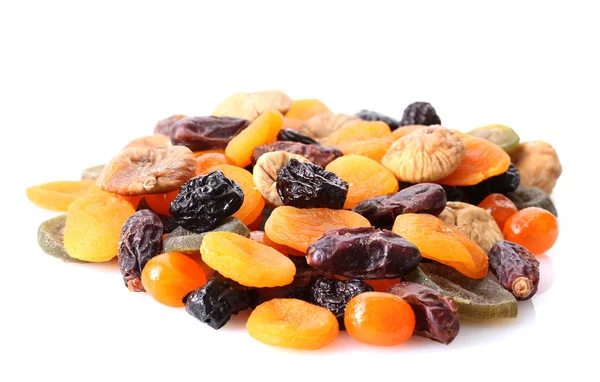 Dried fruits isolated on white — Stock Photo, Image