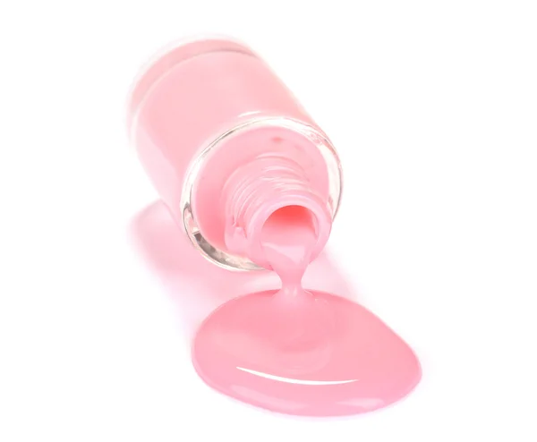 Růžový nehty izolované na bílém — Stock fotografie