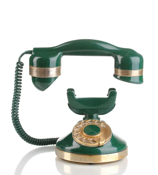 Retro phone with floating handset isolated on white — Stock Photo, Image
