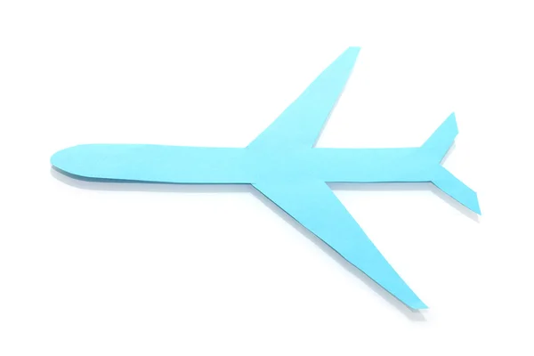 Papírové letadlo izolované na bílém — Stock fotografie