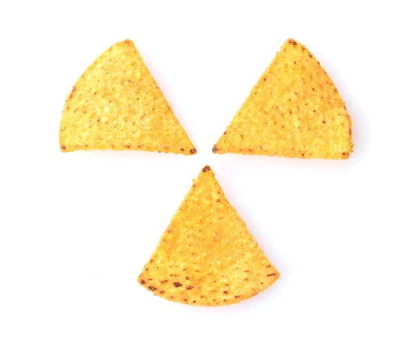 Ízletes burgonya chips elszigetelt fehér — Stock Fotó