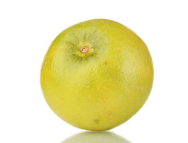 Groene grapefruit geïsoleerd op wit — Stockfoto