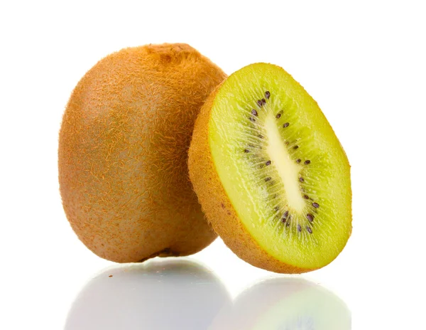 Frutas kiwi suculentas isoladas em branco — Fotografia de Stock