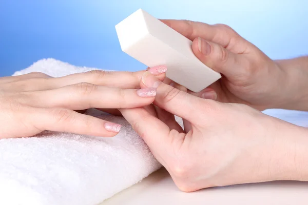 Manicure process in salon — Stock Photo, Image