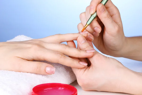 Manicure process in salon — Stock Photo, Image