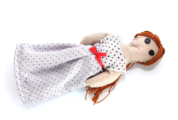Voodoo boneca menina isolada no branco — Fotografia de Stock